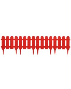 Plastic garden fence, H25x150cm, red color