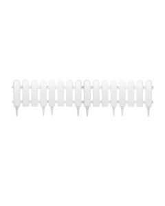 Plastic garden fence, H18x100cm, white color