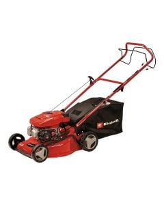 Petrol lawn mower, Einhell, GC-PM 46/5 S, 4-stroke, 132 cm³, 46 cm, 25-80 mm, 65 L catcher, 1400 m², with active wheels
