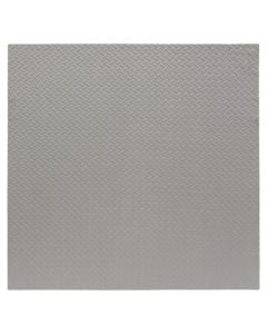 Rubber mat for aerobics and fitness, 100x100x2.5 cm, black with gray color