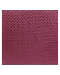 Rubber mat for aerobics and fitness, 100x100x2.5 cm, red and blue color