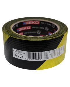Boundary tape, Geko, 50mm x 25m, yellow with black