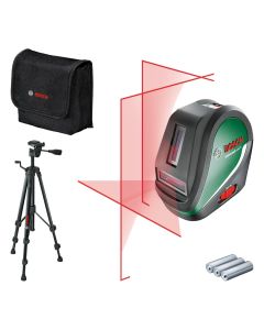 Leveling laser, Bosch, 10m, ± 0.5 mm/m, 3 AA batteries