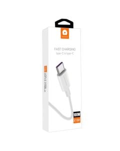 Charging plug, WUW, X180, Type-C-Type-C, 100 W, 100 cm, white