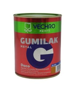 Paint for metal, Vechro Gumilak, 750ml, dark yellow 605, 14-16 m²/lt, 2-3 hours drying time