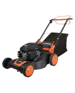 Petrol lawn mower, Dormak CR 55L, Loncin 4 stroke, 166 cm³, 53 cm, 30-80 mm, 70 L hopper, 3000 m², with active wheels
