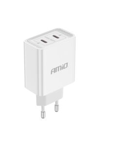 Fast Charger, Amio, AM-03892, 40W, 2 Type C ports