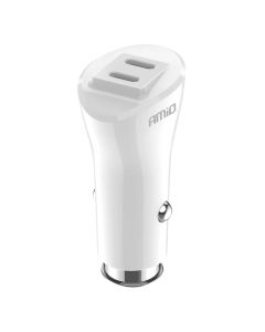 Car charger, Amio, AM-03884, 40W, 2 Type C ports