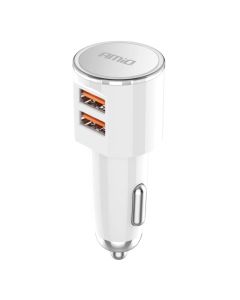 Car charger, Amio, AM-03888, 17.5 W, 2 USB ports