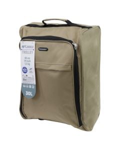 Travel suitcase, ProWorld, polyester, 20", W22 x D36 x H50 cm, beige color