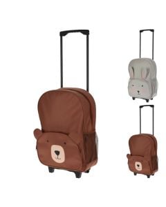 Children's travel suitcase, polyester, W12 x D29 x H40 cm, mixed colors, with design