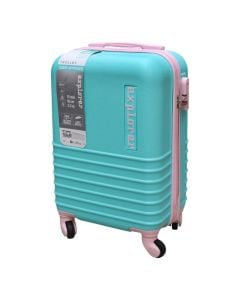Travel suitcase, Explorer, ABS, 18", W21 x D34 x H52 cm, mint with pink color