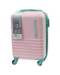 Travel suitcase, Explorer, ABS, 18", W21 x D34 x H52 cm, mint pink color