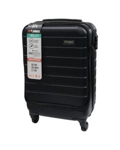 Travel suitcase, ProWorld, ABS, 20", W22 x D35 x H55 cm, dark gray color