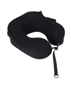 Travel pillow, ProWorld, 25x22x12cm, polyester, black color