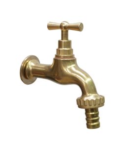 Artistic faucet with cast bronze decoration, 1/2" M, with rosette