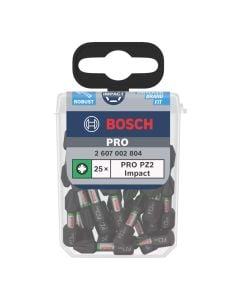 Screwdriver bit, Bosch, PZ2x25 mm, 25 pieces
