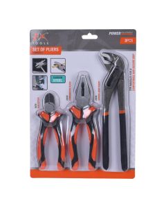 Set of pliers and hydraulic wrench, FX Tools, steel, 3 pieces