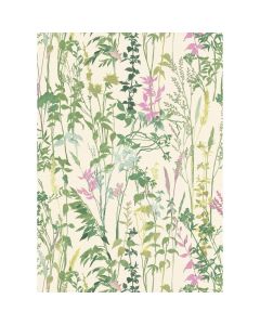 Wallpaper, Erismann, Casual chic, 10.05 x 0.53 m, green color, floral motifs, 10258-05