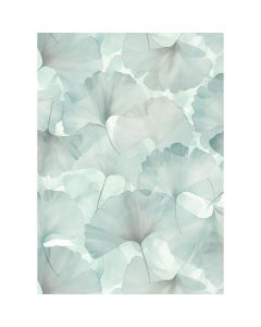 Wallpaper, Erismann, Elle Decoration, 10.05 x 0.53 m, white and sky blue, floral motifs, 10470-18