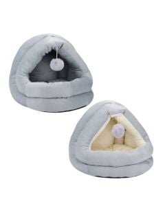 Cat nest bed, Pet Comfort, 42x40x38 cm, polyester, gray color