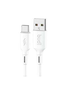 Charging plug, Budi, 256T, USB-Type C, 3A, 100 cm, white