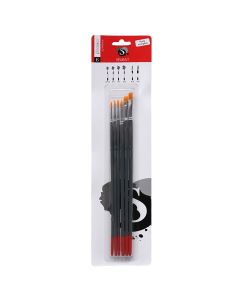 Painting brush set, Seurat, 20 cm, 6 pieces, wooden handle