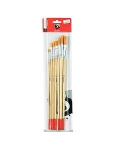 Painting brush set, Seurat, 31 cm, 8 pieces, wooden handle