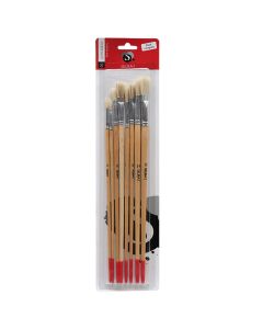Painting brush set, Seurat, 20 cm, 8 pieces, wooden handle