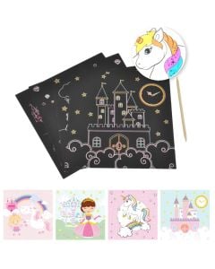Scratch Cards with princesses, Colorem, 20x20 cm, 4 pieces