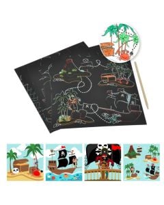 Scratch Cards with pirates, Colorem, 20x20 cm, 4 pieces