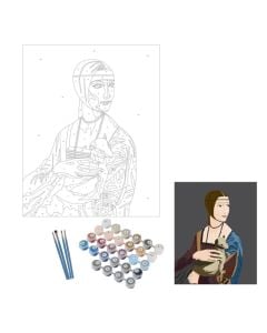 Coloring set, Seurat, "Lady with an Ermine", 40x50 cm, paint by number