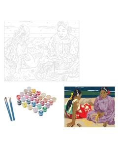 Coloring set, Seurat, "Tahitian Women", 40x50 cm, paint by number