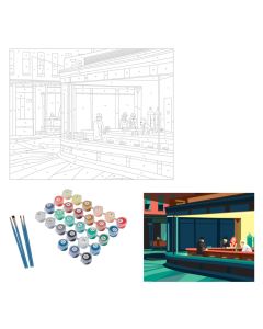 Coloring set, Seurat, "Nighthawks", 40x50 cm, paint by number