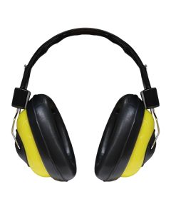 Noise-canceling headphones, PVC/sponge, yellow