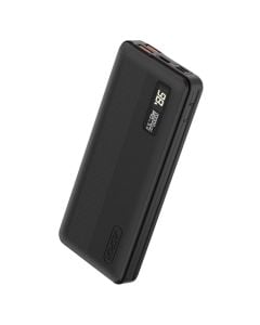 Powerbank, Aspor, A399, 20000mAh, 18 W, USB, Type-C and Lightning ports, black color