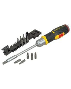 Adapter set and 12 screwdriver bits, Stanley Fatmax, 5, 6.5, 8, PH1, PH2, PH3, PZ1, PZ2, PZ3, T10, T15, T20, Cr-V