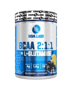 Supplement, Yava Labs, BCAA, Blueberry & Lemon, 300 g