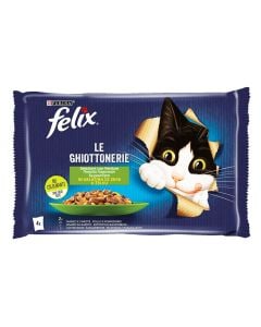 Cat Snack, Felix, 4x85 g, 2 beef and 2 chicken
