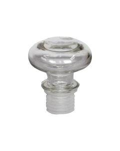 Glass cork, "Fleur", transparent