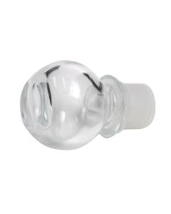 Glass cork, with thread, transparent