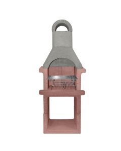Stone barbecue, with stone decor, 65x49xh182 cm, 220 kg