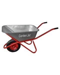 Wheelbarrow with capacity 80L/160 kg, galvanized steel, 1360x600x580 mm