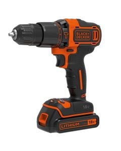 Cordless drill with battery, Black&Decker, BDCHD18-QW, 18 V, 1400 rpm