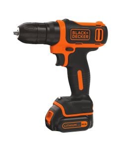 Cordless drill with battery, Black&Decker, BDCD12-QW, 10.8 V, 0-550 rpm