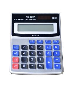 Electronic calculator, plastic, 14x11x2.5 cm, gray, 1 piece