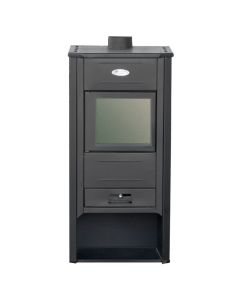 Wood Stove with central heating "Blist", “AMBASADOR E", 20-22 KW,  steel, 490x460x1050 mm