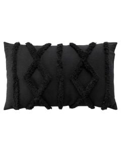 Zita decorative pillow, polycotton, black, 30x50 cm