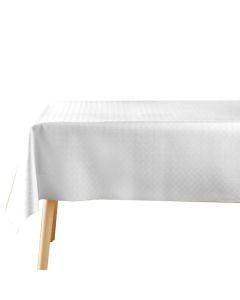 Tablecloth, PVC, white, 140x140 cm