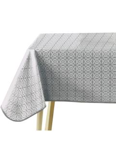 Tablecloth, PVC, grey, 140x240 cm